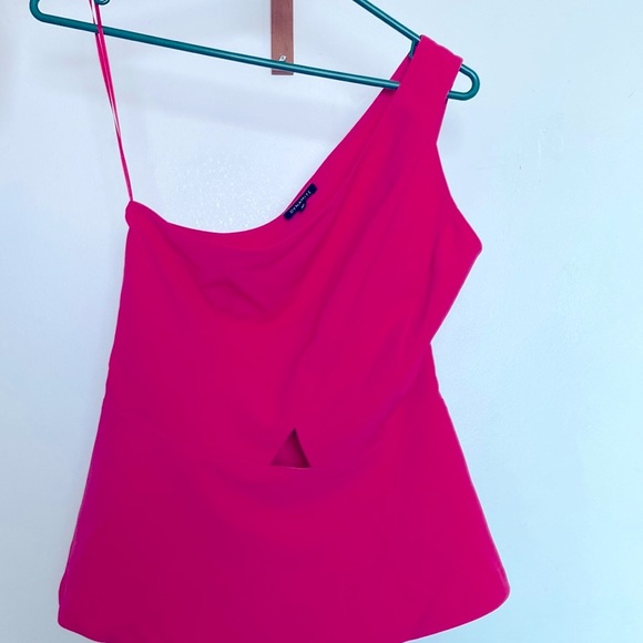 Dynamite one shoulder pink top - Picture 1 of 4